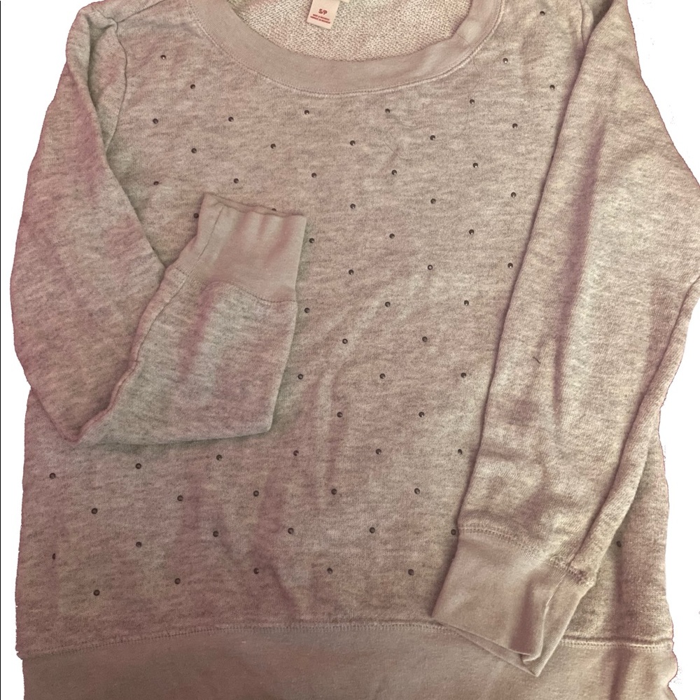 Mossimo Supply Co. grey studded crewneck sweater